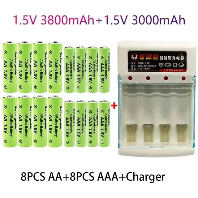 100% Original 1.5VAA 3.8 Ah+AAA 3.0 Ah akku NI-MH 1.5V batterie für Uhren mäuse computer spielzeug so auf + kostenloser versand