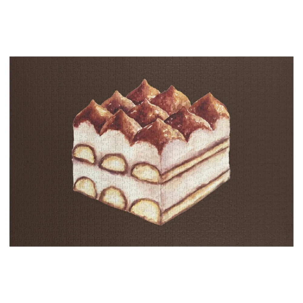 Italian Tiramisu Cake Jigsaw Puzzle Personalised Anime Custom Name Wood Wood Photo Personalized Puzzle