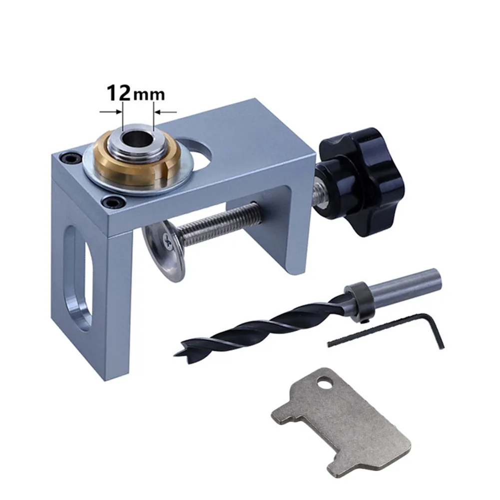 Progetti fai-da-te Guida per trapano per armadio Guida per trapano multiuso Materiale robusto Ampia gamma di serraggio Dado in ottone 6061 in lega di alluminio