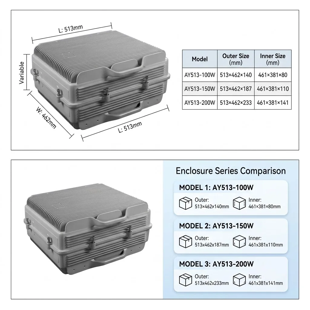 513 Series OEM Nema 4X Waterproof Outdoor Electric Project Box Electrical Die-casting Aluminum Enclosure Box