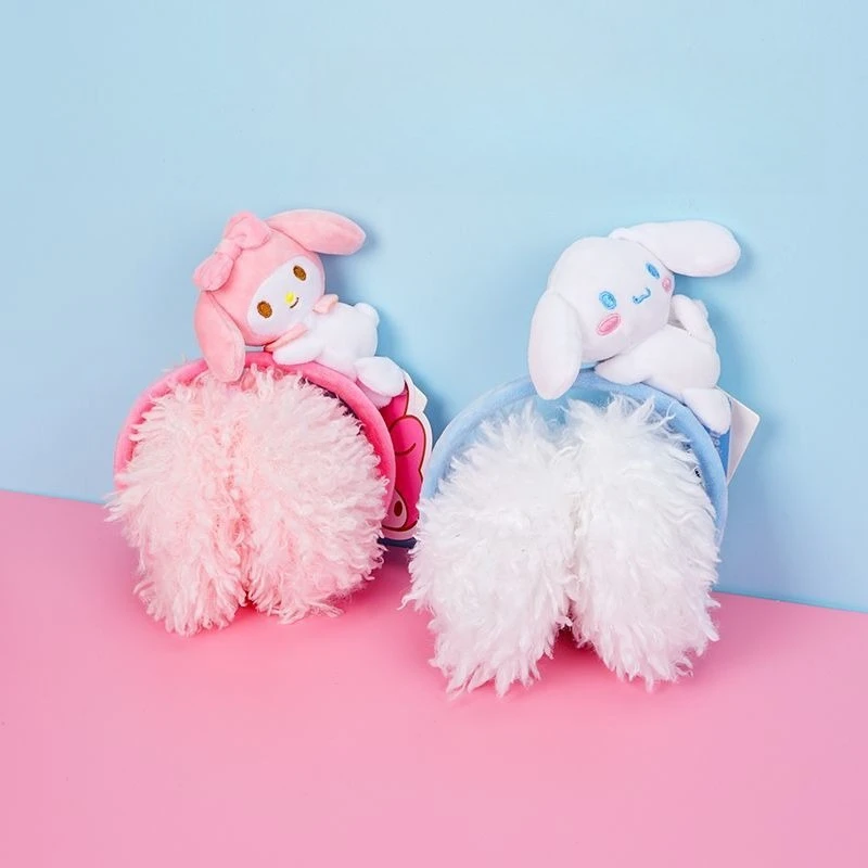 MINISO 귀마개 Miniso Sanrio 시리즈 가을, 겨울 봉제 인형 성인 겨울 따뜻한 여성용 귀 가방