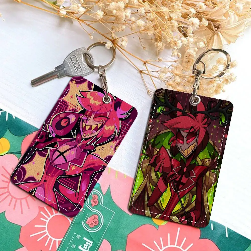 شعبية أنيمي H-Hotel H-Hazbin Alastor مكتب التموين الرجال والنساء بطاقة الائتمان Keyrings بطاقة الطالب بطاقة الهوية