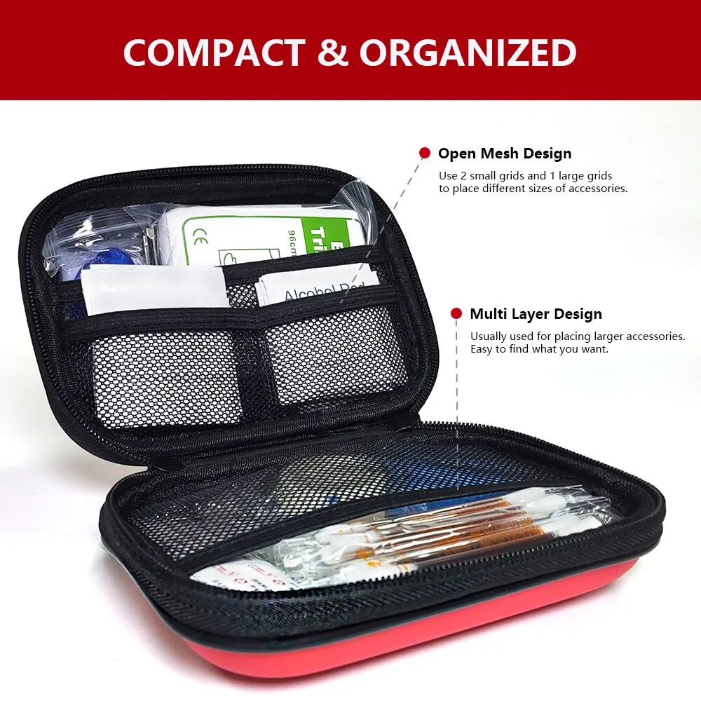 Empty Portable Emergency Medical First Aid Bag Storage Box for Household Outdoor Travel Camping Equipment Medicine Survival Kit