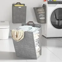 Foldable Household Dirty Clothes Laundry Basket Linen Wall-mounted Clothing Storage Basket Large-capacity Bathroom Storage Box