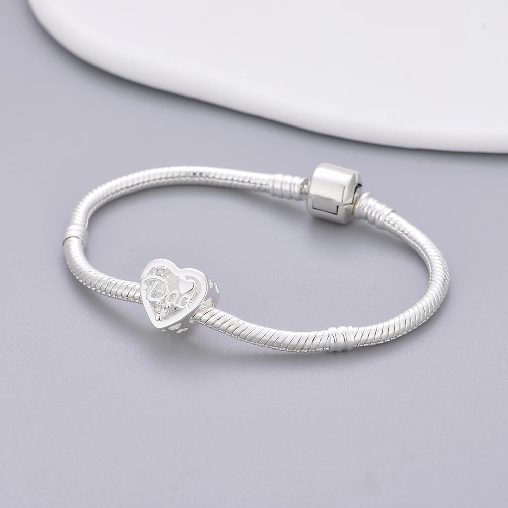 Fit Pandora2027 Original New Family Pendant Beads DIY Bracelet Accessories Mother's Day and Father's Day Gifts Eco friendly Copp