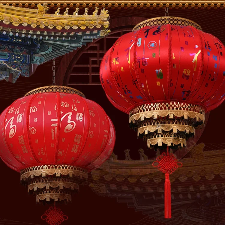 Mid Autumn Festival Red Lantern Chinese New Year Sunscreen Outdoor Balcony Hanging Gate advertising sheepskin palace lantern