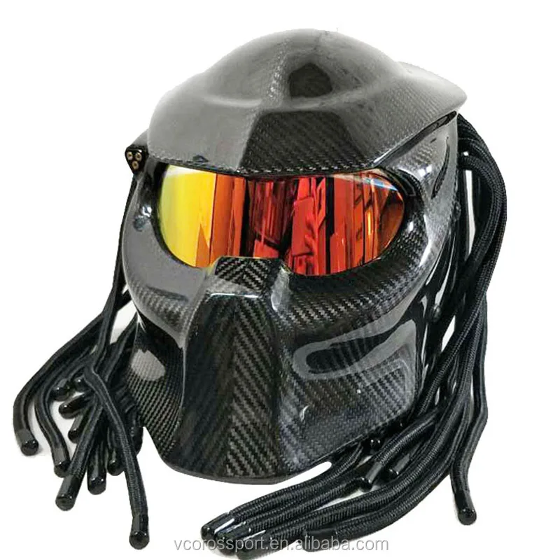 

Predator Full Face Motorcycle Helmet Carbon fiber glass material monster DOT helmets