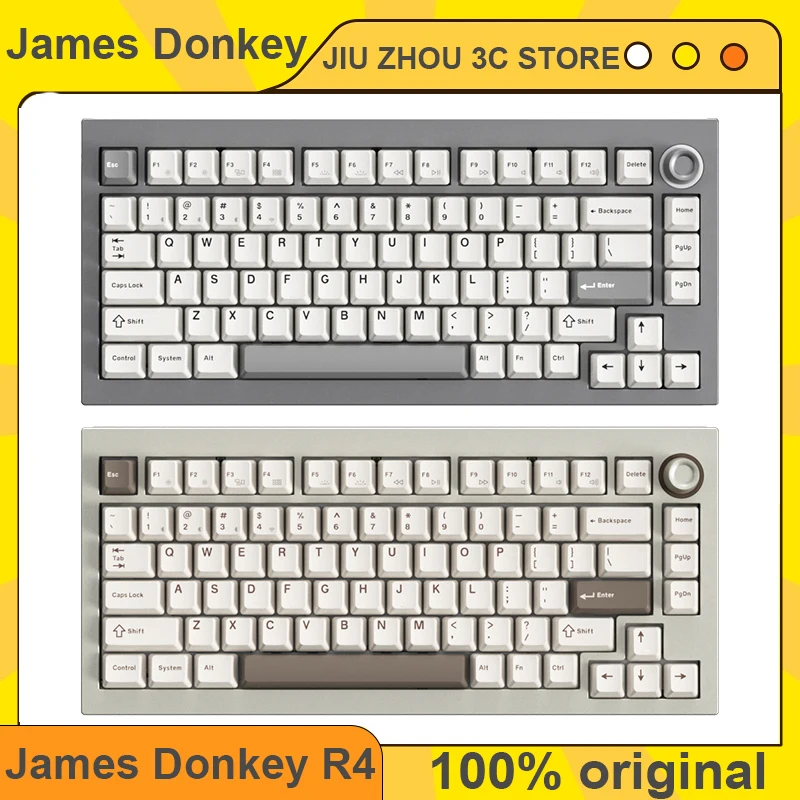 James Donkey-R4 Teclado mecânico, Liga de alumínio, Bluetooth, Sem fio, Modo 3, Hot Swap, RGB, Personalizado, Esports, PC Gaming