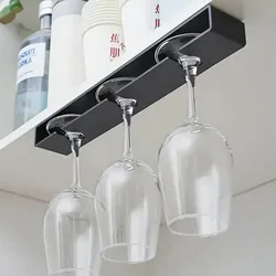 캐비닛 와인 유리 홀더 아래 공간 절약 주방 바 보관을위한 다기능 Stemware 랙 주방 보관함