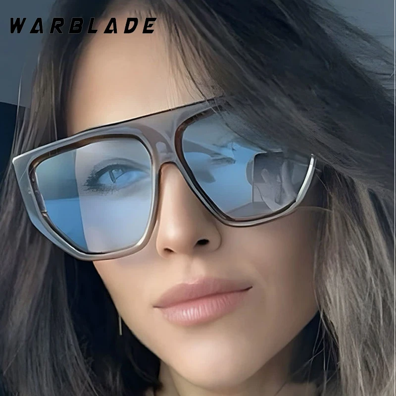 

Popular Oversized Square Sunglasses Men Women Retro Punk Brand Designer Eyeglasses Outdoor Summer Traveling Female UV400 Lentes