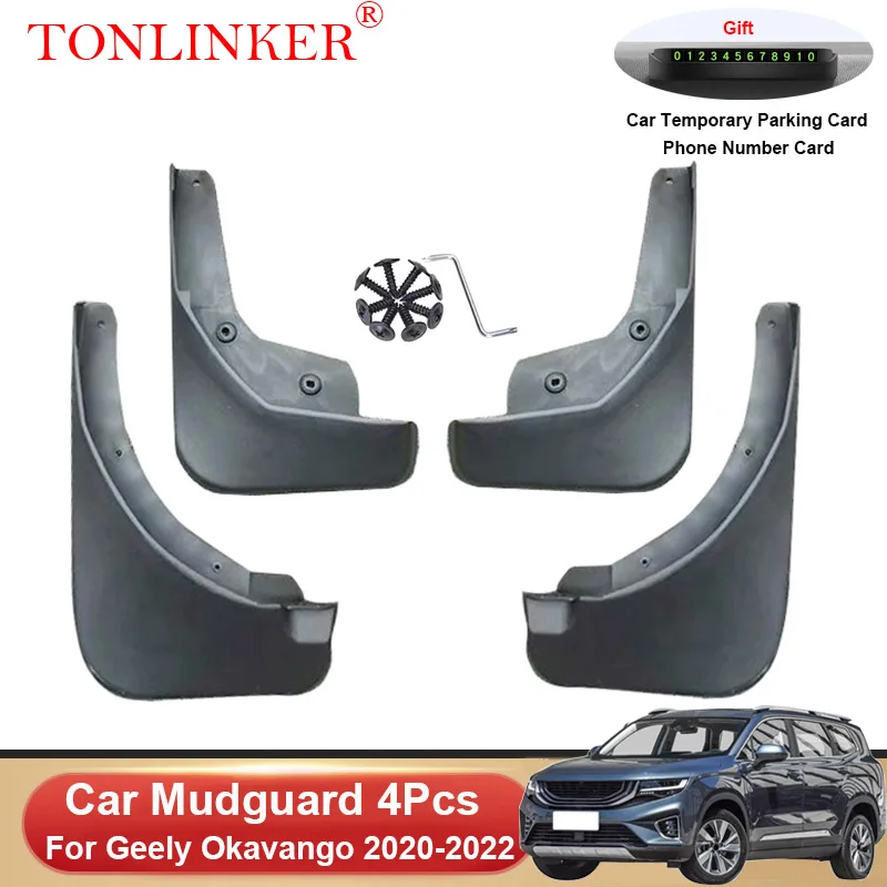 

TONLINKER Car Mudguard For Geely Okavango Haoyue 2020 2021 2022 Mudguards Splash Guards Front Rear Fender Mudflaps Accessories