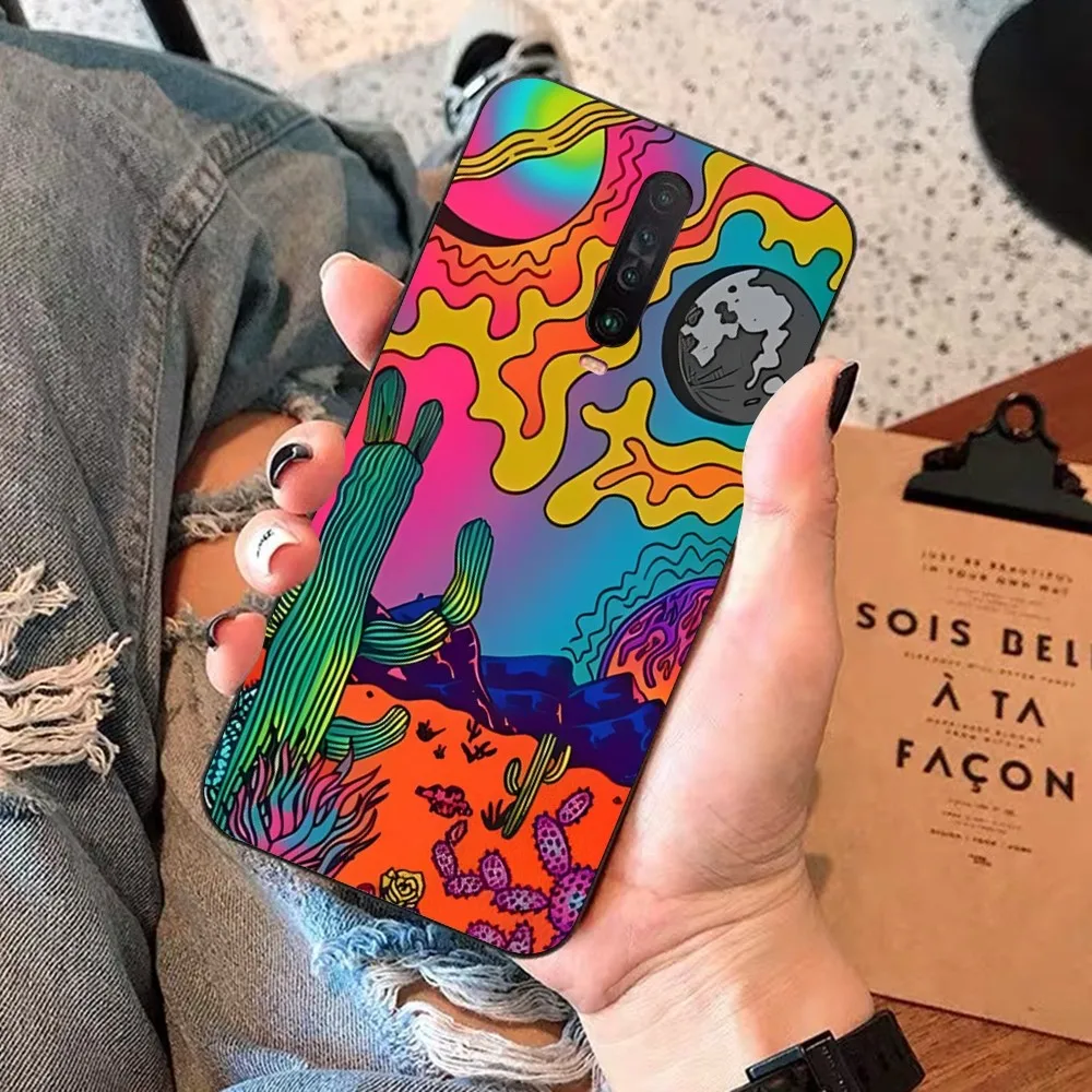 Weird Trippy Mushroom Psychedelic Art Phone Case For Redmi 5 6 7 8 9 10 Plus Pro 6 7 8 9 A GO K20 K30 K40 Pro Plus F3 Fundas