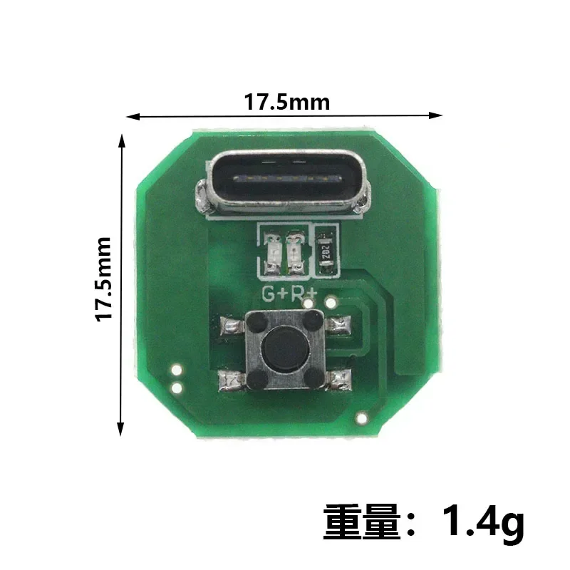 Placa de driver de lanterna, placa de circuito DIY, porta de carregamento TypeC, módulo de carregamento e descarga integrado