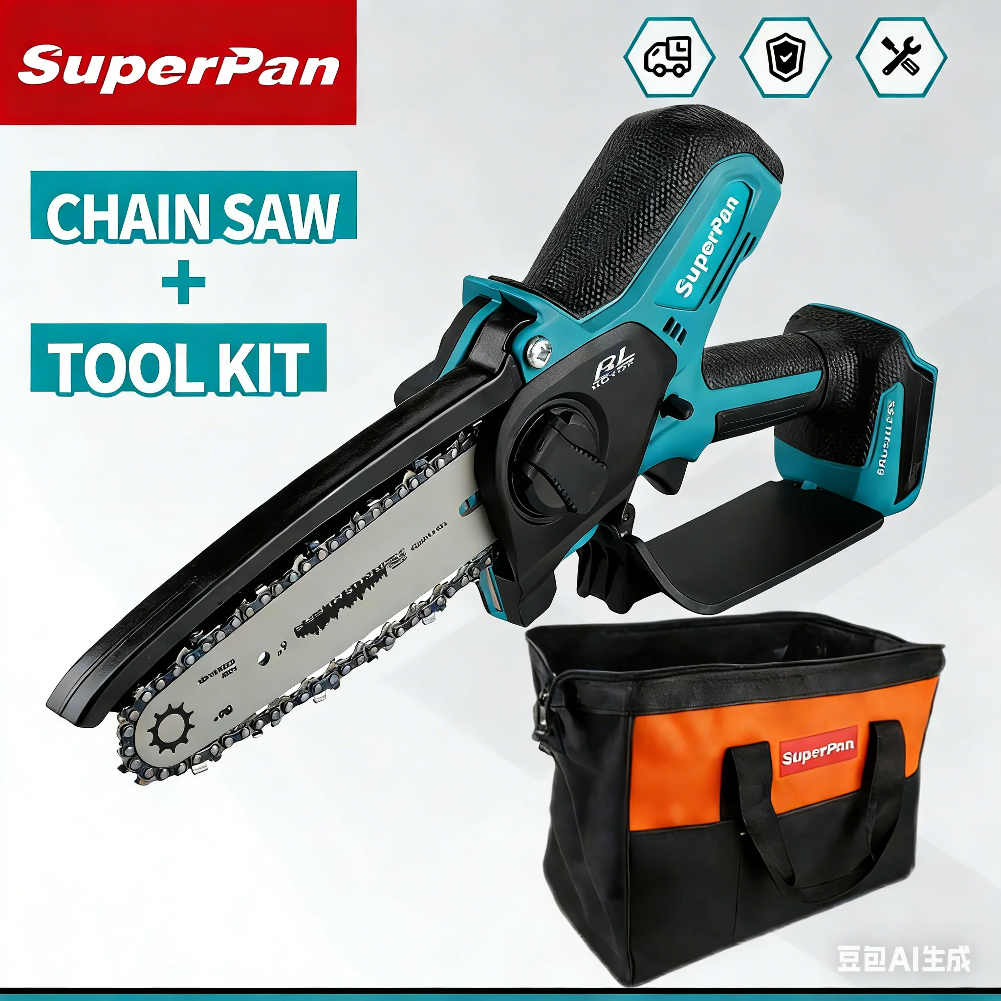 

Мини-пила SuperPan Easy-Use 6 дюймов, простая в использовании, для начинающих, для резки древесины, домашних работ, DIY, базовых задач, совместима с аккумулятором Makita 18V.
