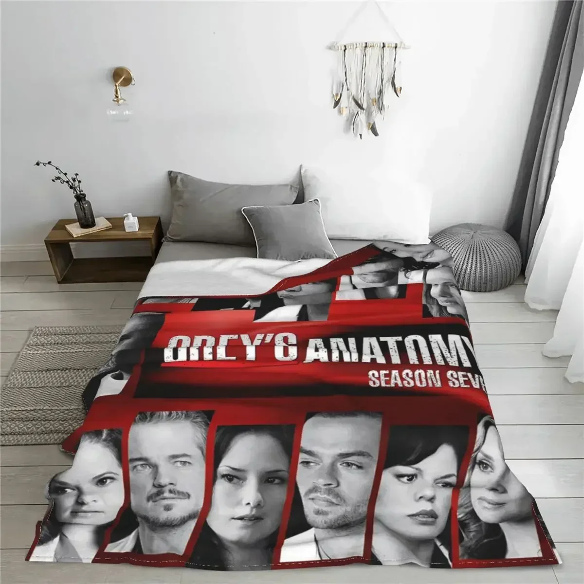 Grey's Anatomy Vintage Blanket Meredith Grey Derek Shepherd Cristina Yang Awesome Soft Throw Blanket for Chair Covering Sofa