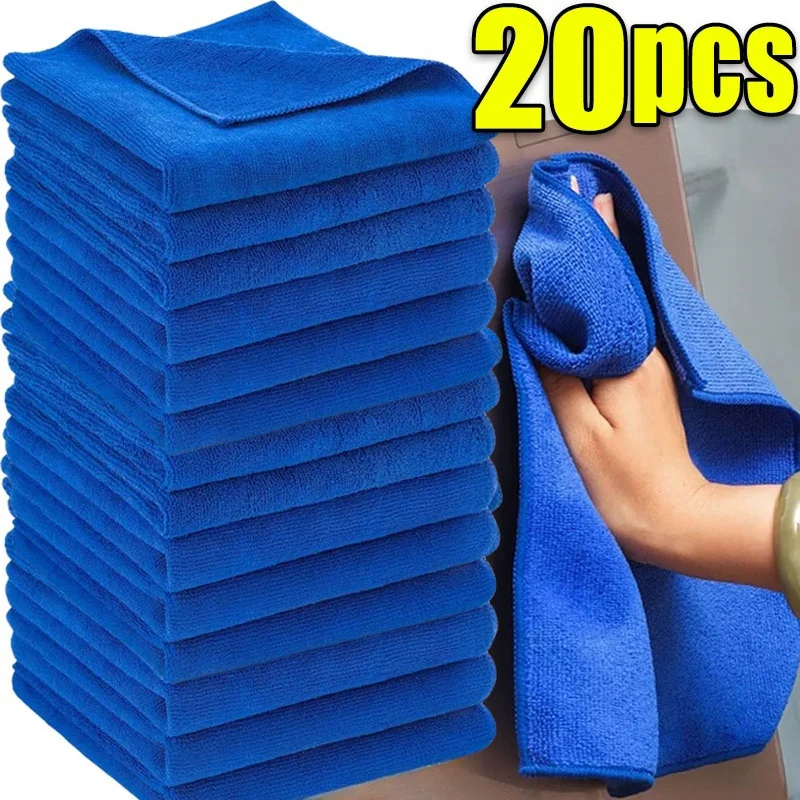 1-20 pièces de chiffons en microfibre pour le lavage et le séchage de voitures, chiffons de nettoyage ménager, chiffons de polissage pour le detailing automobile, outils de nettoyage domestique
