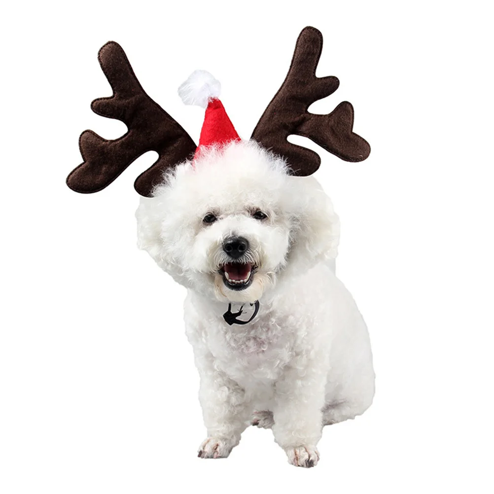 

Pet Antler Head Hoop Xmas Headband Dog Decor Christmas Headbands Decoration Accessories