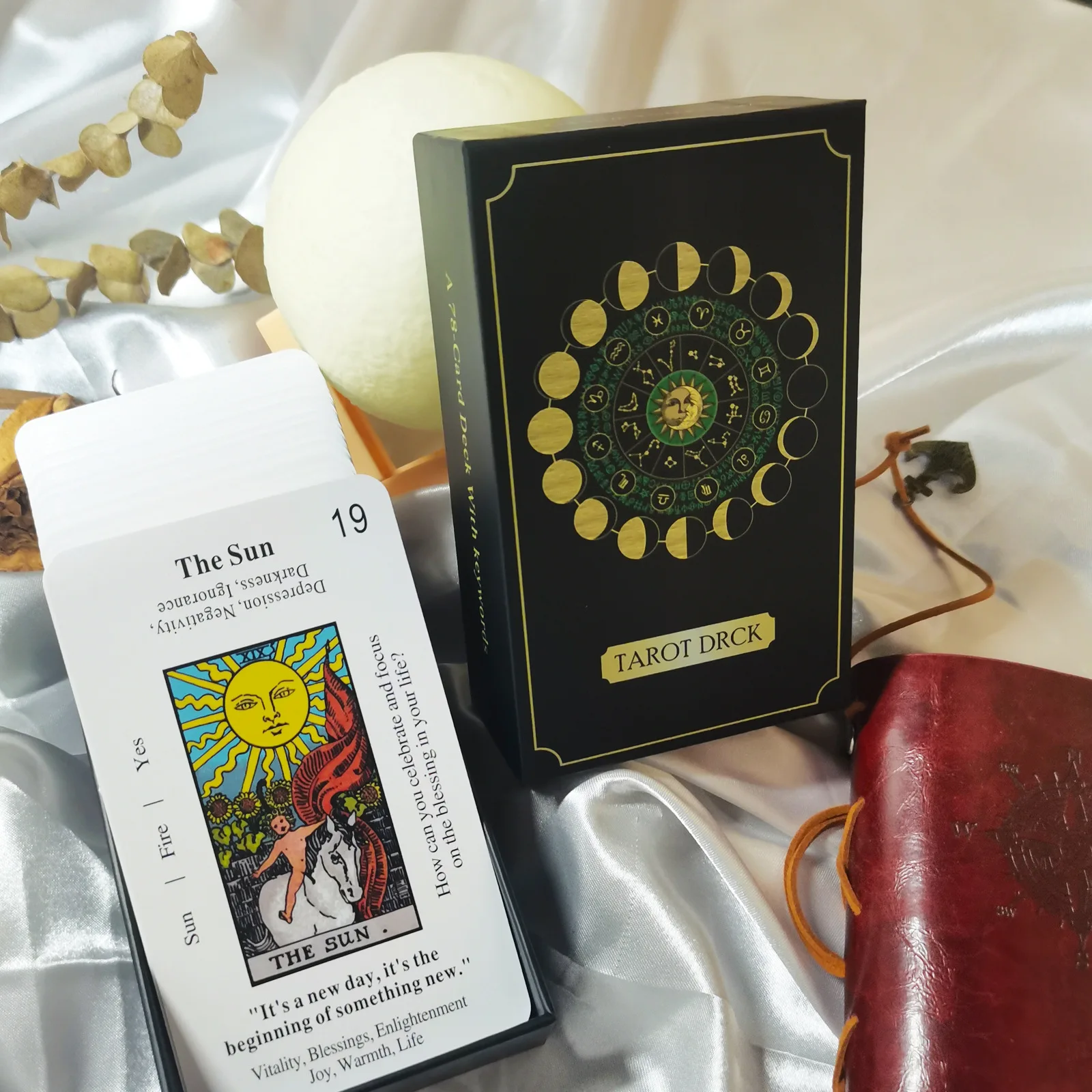 2024 New Tarot High Quality Cards Dnd Deck Box 12x7cm Big Size Unique Predictions Black Moon Divination Classic Astrologia