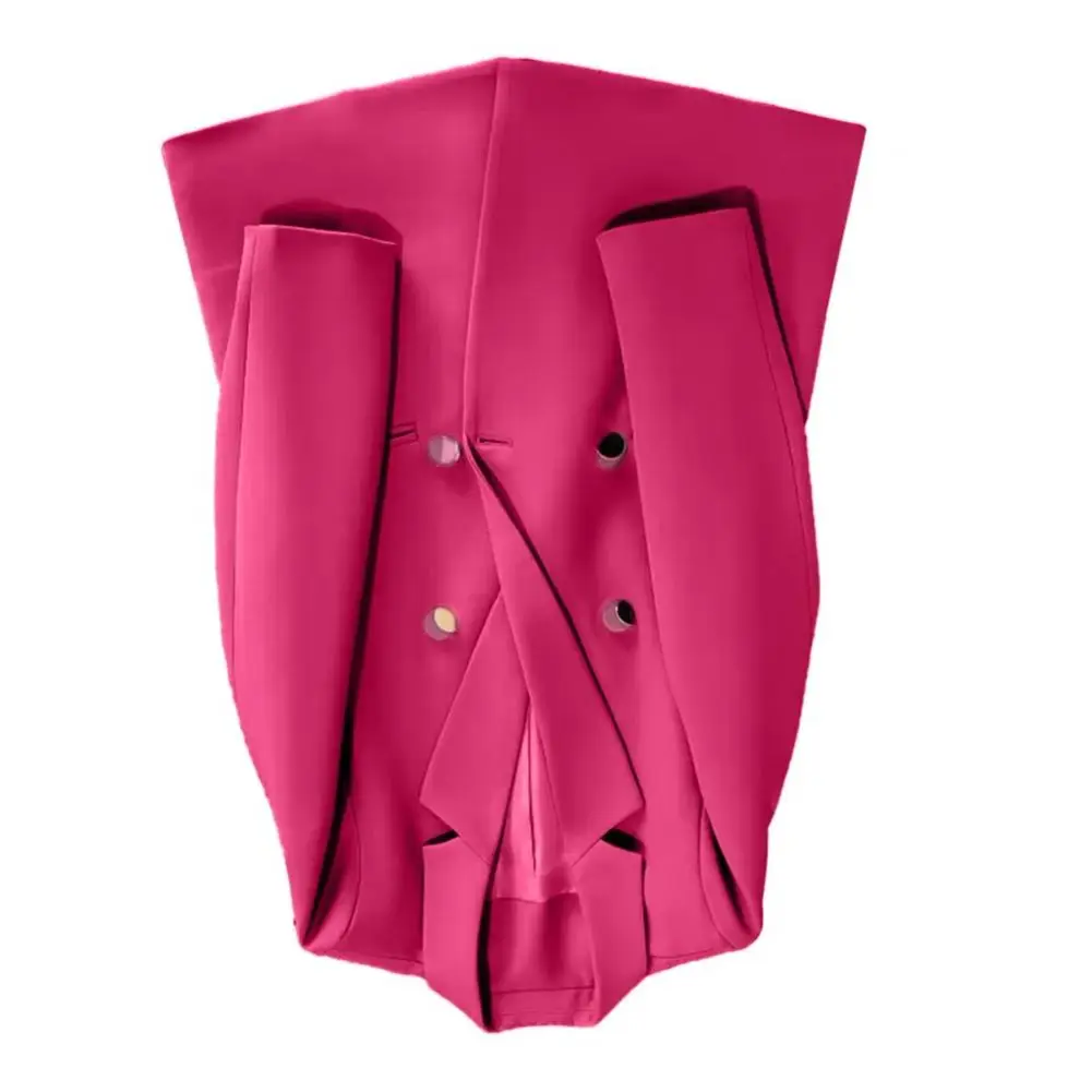 

Костюм с двойной планкой, пиджак с лацканами и длинными рукавами, пальто, элегантный женский костюм, пальто с карманами с лацканами для профессионалов, работы