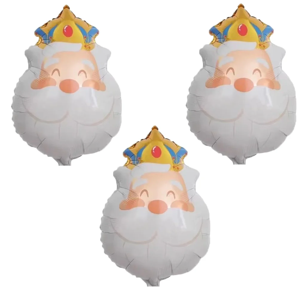 3 pezzi King Heard Palloncini Cartoon King Foil Ball per la festa di compleanno Natale Baby Shower Decorazione Giocattoli per bambini Helium Air