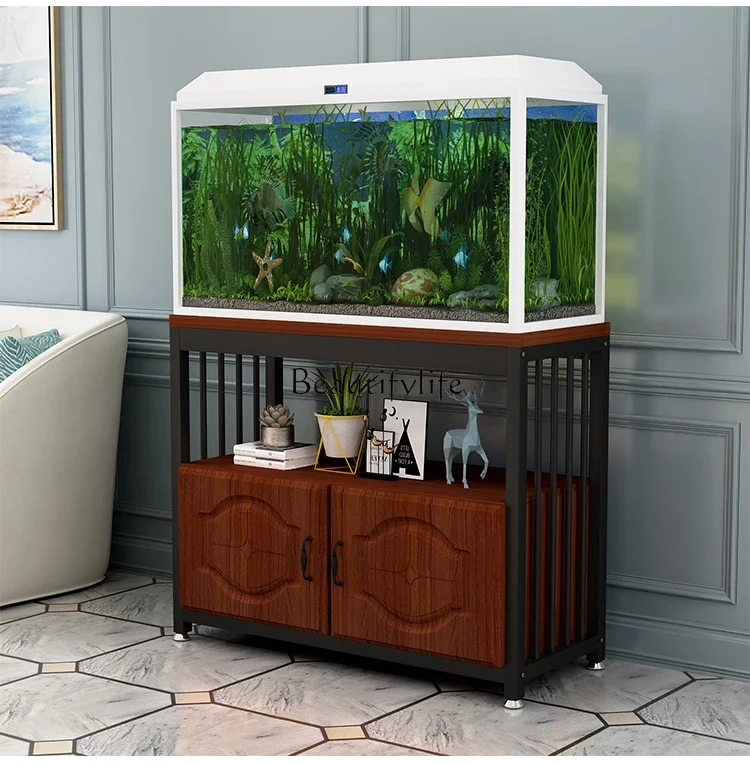 

LD33Fish Tank Rack Base Cabinet Metal Chassis Small Fish Tank Rack Base Aquarium Base Cabinet without Fish Tank