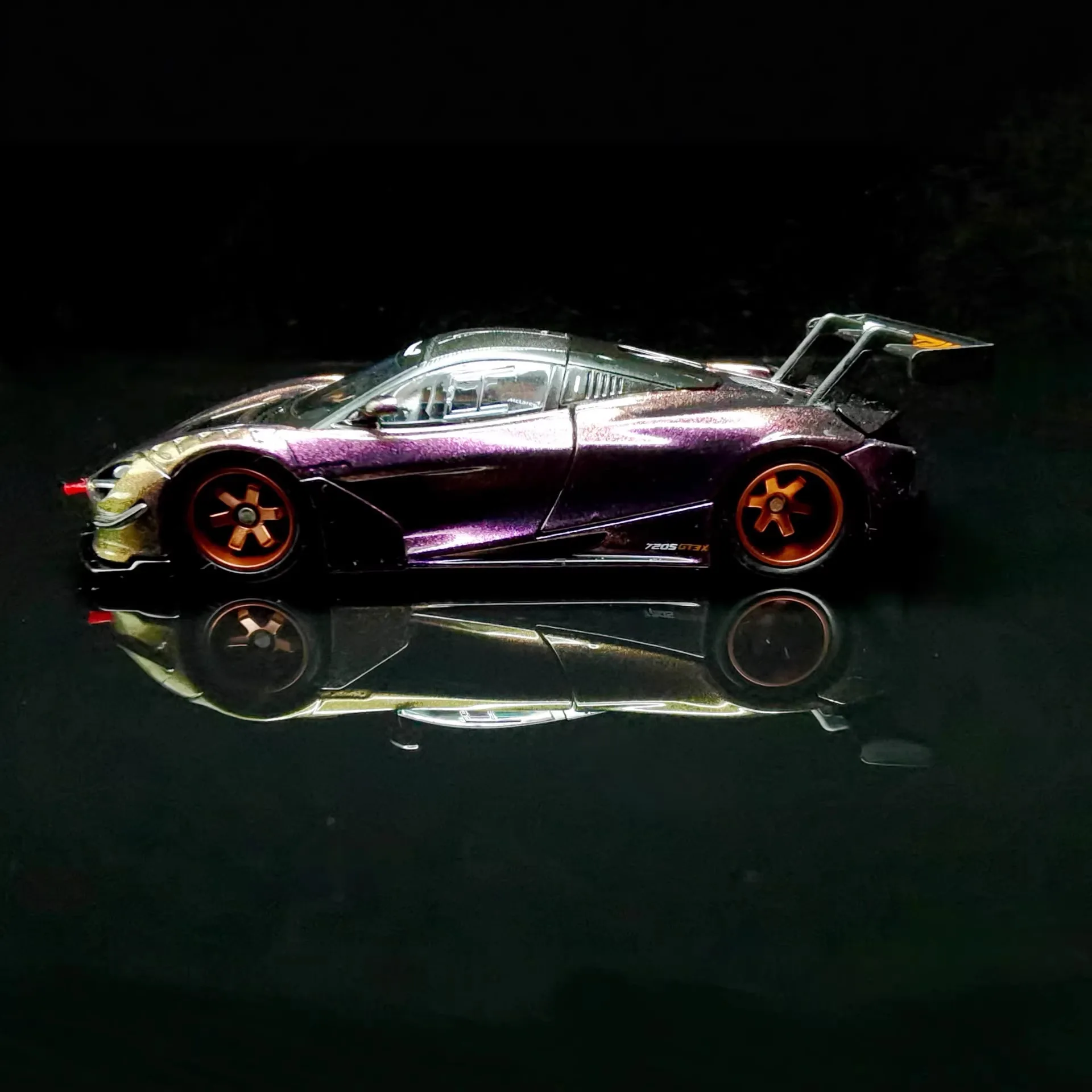 نموذج سيارة رياضية فائقة 720S GT3X بمقياس 1:64، نموذج سيارة مصغر من السبائك، زينة، لعبة، هواية، مجموعة، هدية