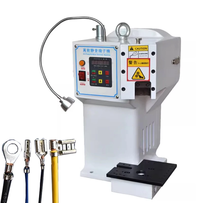 High Speed Terminal Crimping Machine 3.0T For Big/Cold Pressed Terminals Automatic Wire Crimper Tools With 3 Type Molds Optional