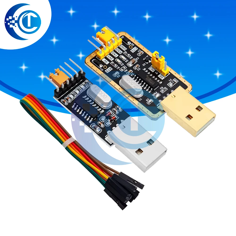 Módulo conversor USB para TTL UART: chip CH340G/CH340 com tensão comutável de 3,3 V/5 V