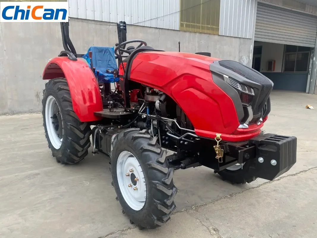 

【Upgraded】High-quality CE four-wheel drive agricultural tractor, twin-cylinder engine, multi-functional tiller, red.