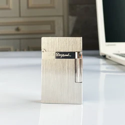 Encendedor de gas vintage para cigarrillos, carcasa de latón de sonido brillante, a prueba de viento, regalo para hombres, nuevo