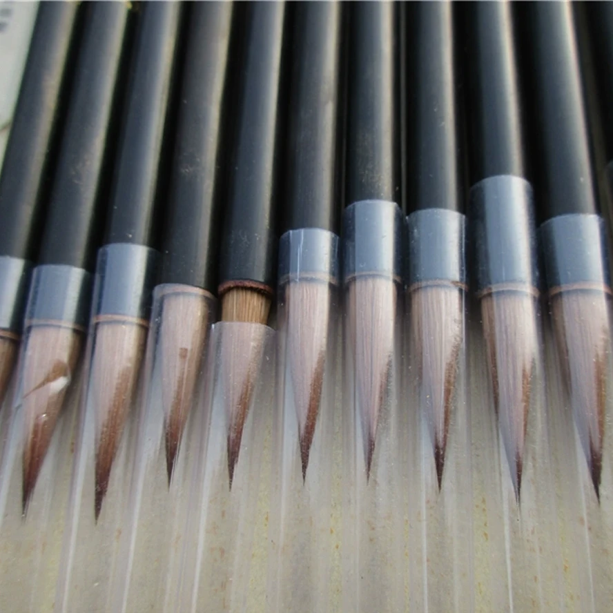 Professional Chinese Sumi-e Brush Size Large | 100% Natural Premium Weasel Hair for Ink Wash Painting | Artist Grade Calligraphy
