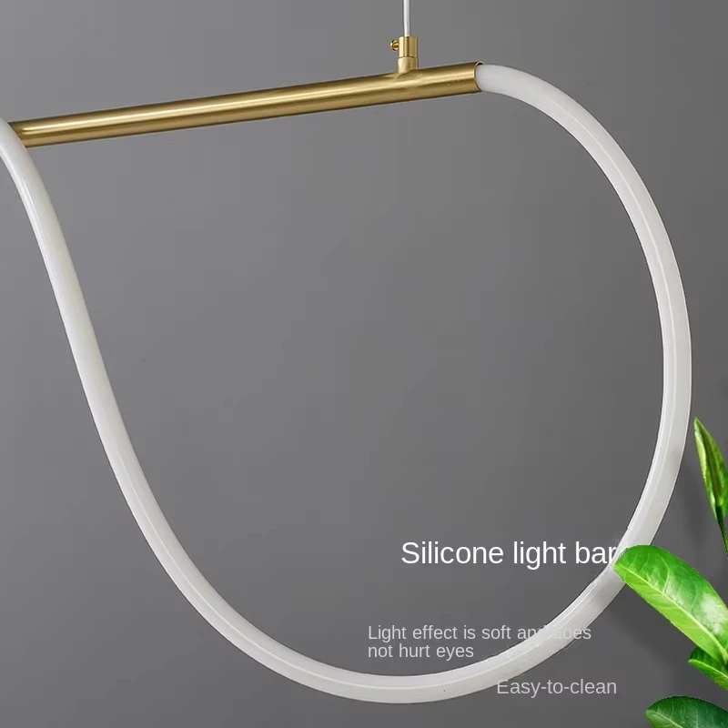 Lampadario a soffitto a Led con tubo lungo nordico per tavolo soggiorno sala da pranzo cucina Bar lampada a sospensione moderna apparecchio di illuminazione per la casa