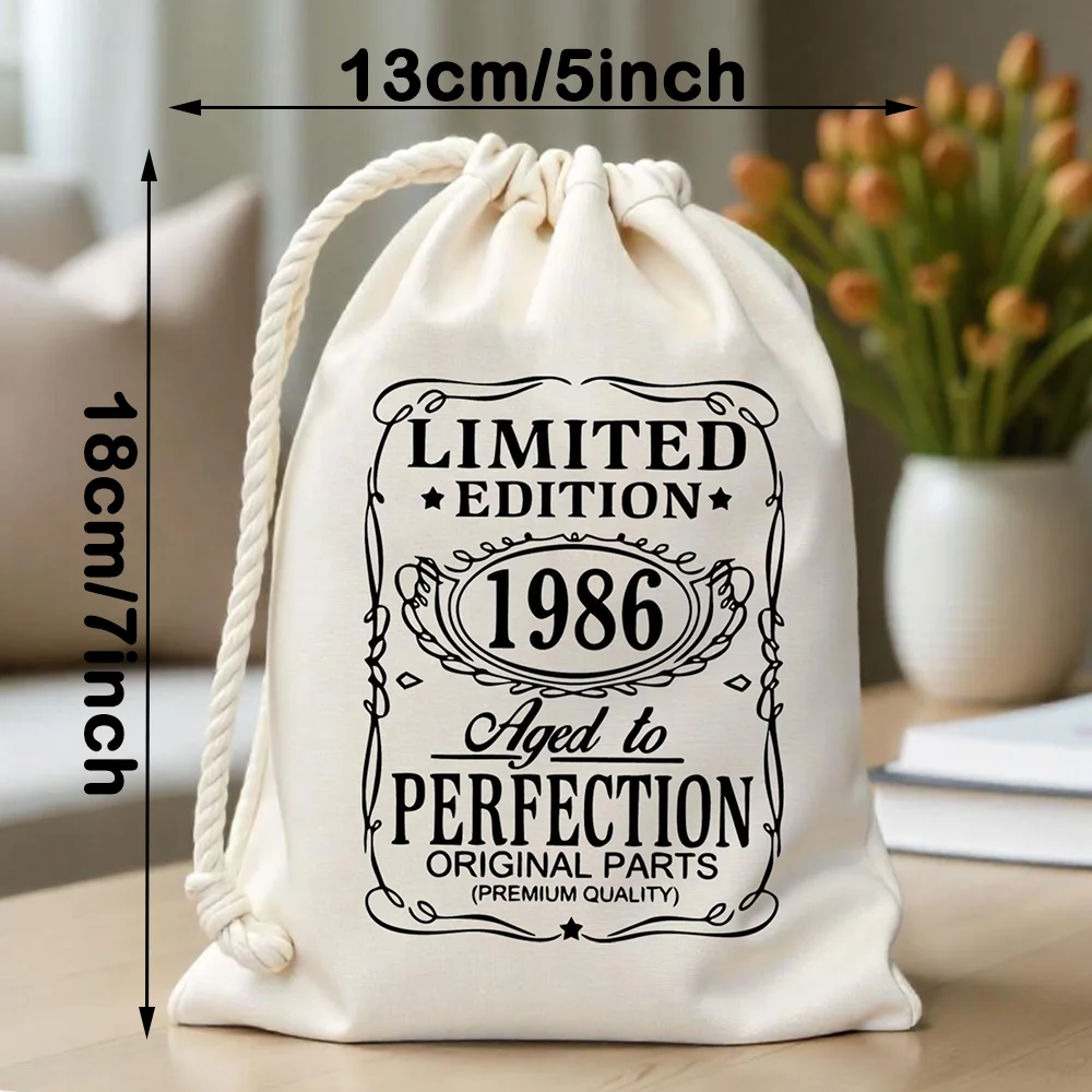 5 Stück „Aged To Perfection“ Limited Edition Vintage-Geschenktüten zum 40. Geburtstag, Zubehör für 40-jährige Geburtstagsfeier, Willkommensgeschenk – Detail 2