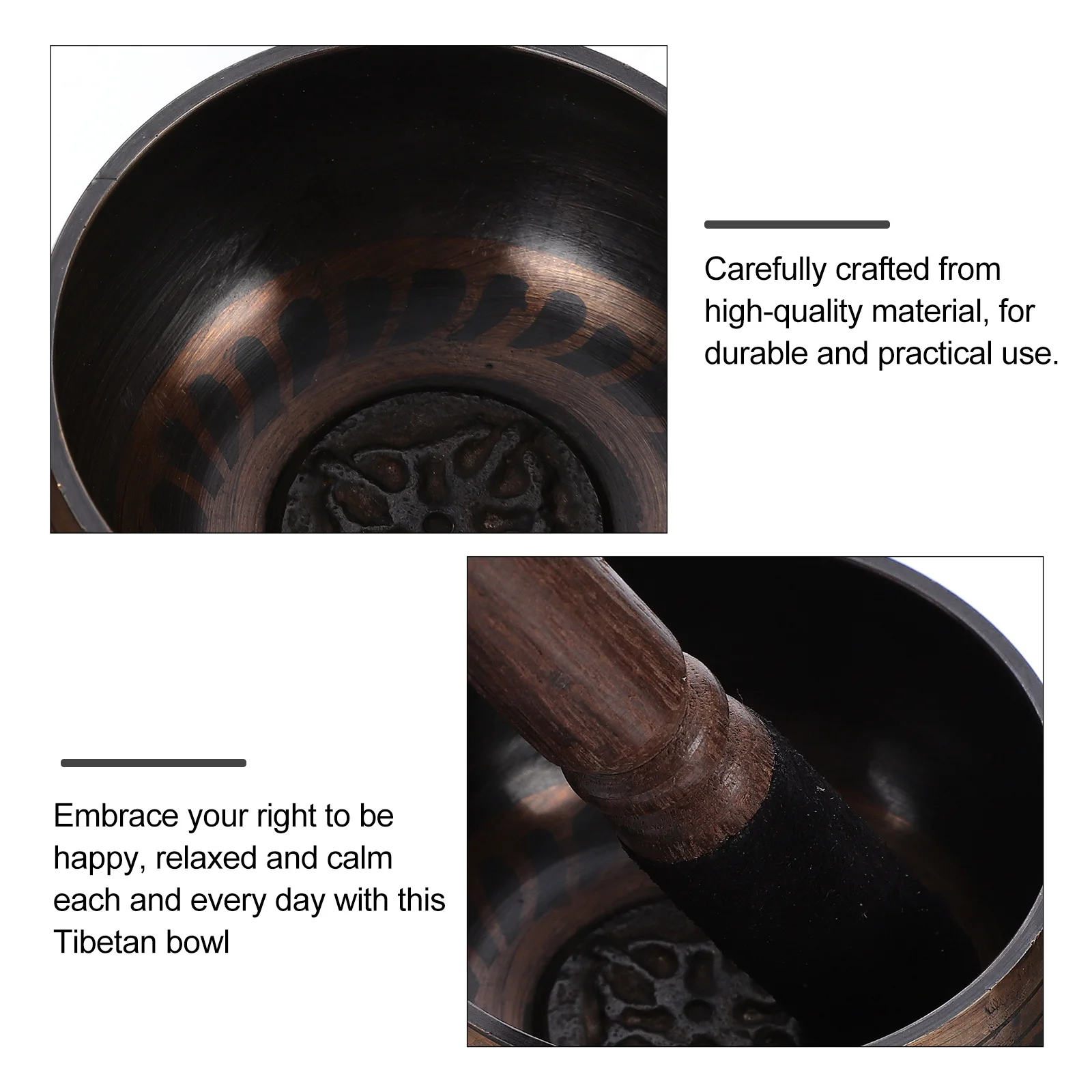 

Buddha Sound Bowl Tibetan Singing Praise Decor Copper Yoga Bowls Nepal Meditation