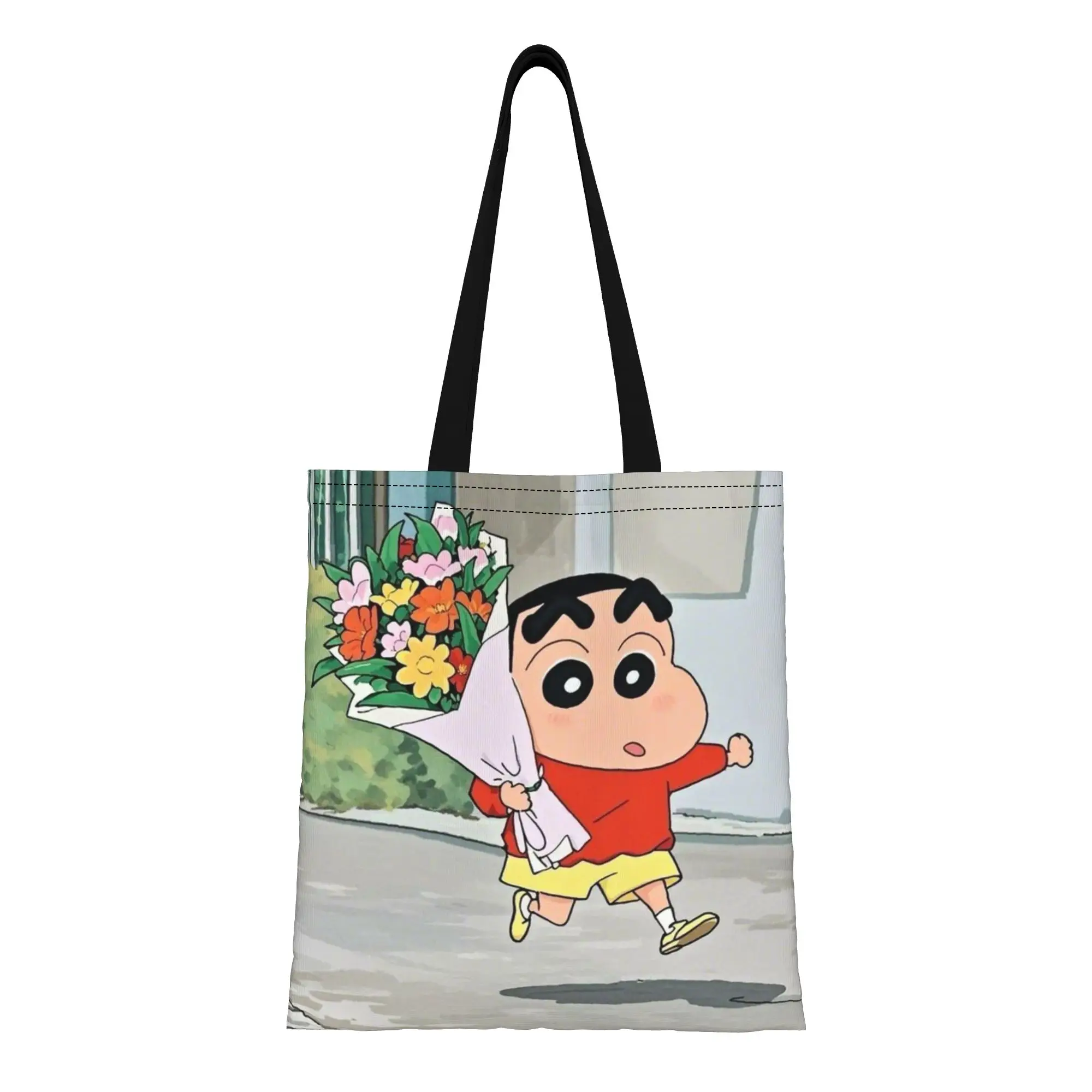 Back to school season Naughty Shin Boy (70) Crayon Shin-chan Canvas Tote Bag Perfect for Travel Women's Top-Handle Bags