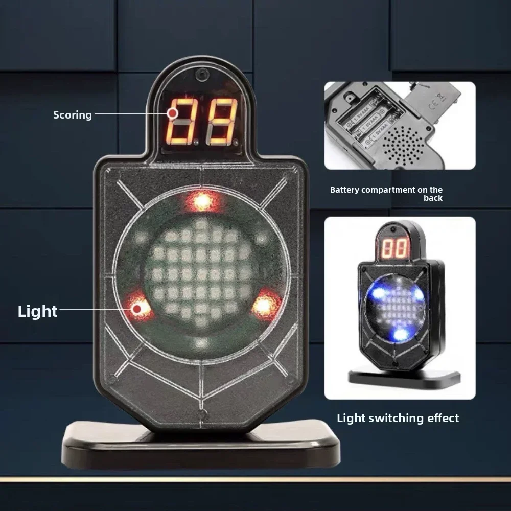 色が変わるledと音が出る、自動カウント機能付きのデジタル練習用ターゲット。屋外で子供たちが射撃ゲームを楽しめるおもちゃ。トレーニング用アクセサリー。