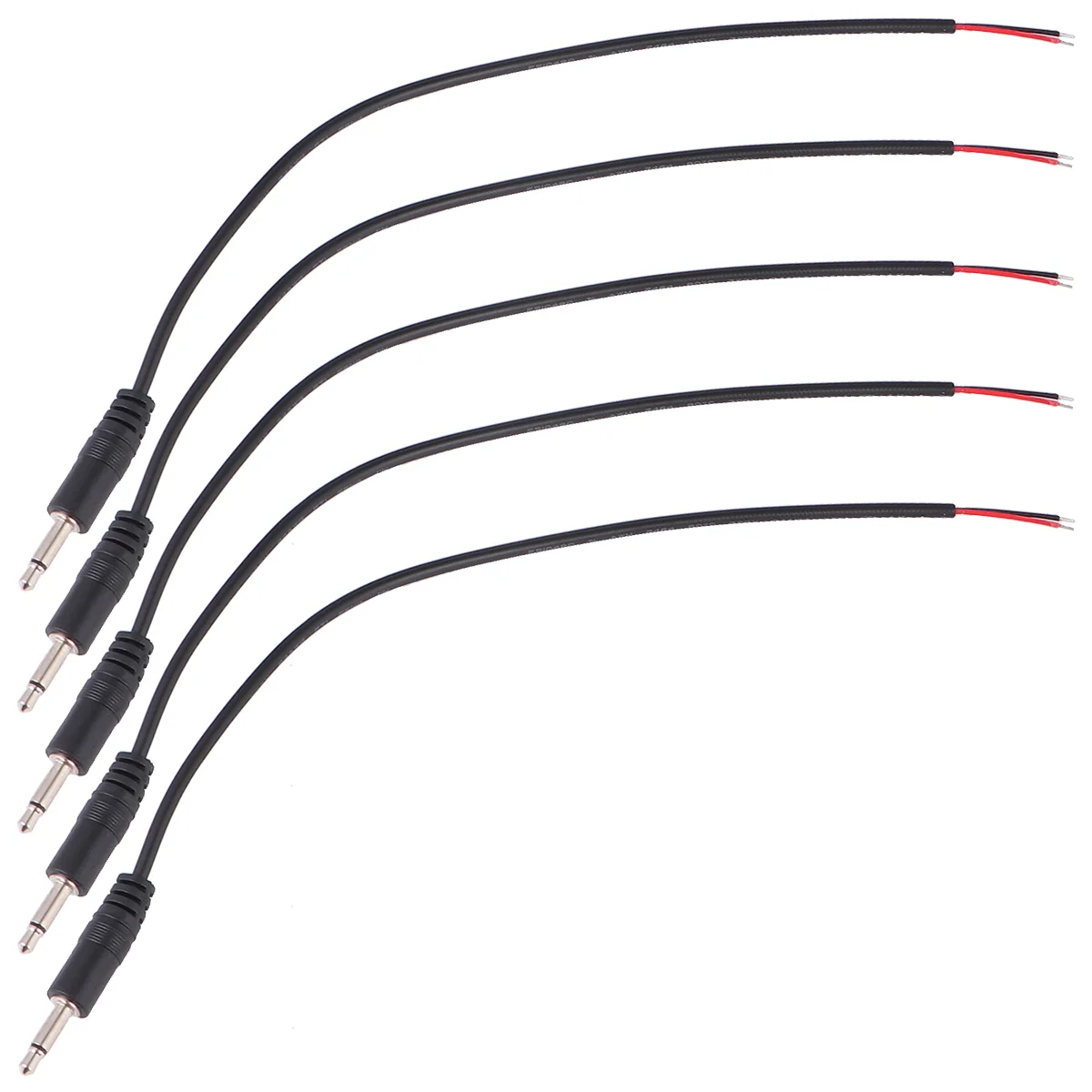 

10 Pcs 3.5mm Mono Male Connector Jack Audio Cable Bare Wire Headphones Microphone Repair for Phone MP3 Gaming