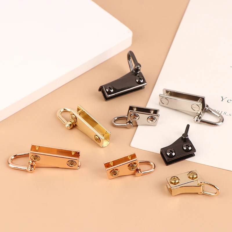 1 Pair Metal Bag Side Anchor Gusset Hanger Clamps Bag Side Edge Anchor Link Hardware With D Rings For Bag Purse Strap