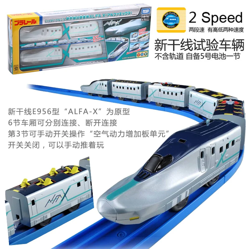 TAKARA TOMY Pule Road Shinkansen Shiki-shima Rui-huang Doctor tren eléctrico extendido de 6 secciones decoración para adultos, juguetes para niños,