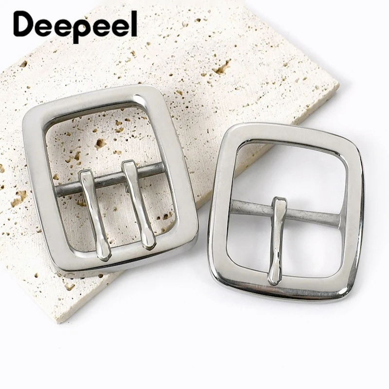 Deepeel 1pc 40mm Stainless Steel Belt Buckle Leather Strap Waistband Clasp Handbag Luggage Garment Hook DIY Hardware Accessories