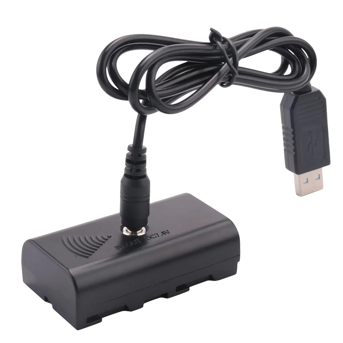 Dc Koppeling Dummy Batterij + 5V Usb Kabel Voor Sony Np F550 F570 F770 F750 F970 F990 Met Usb-Kabel