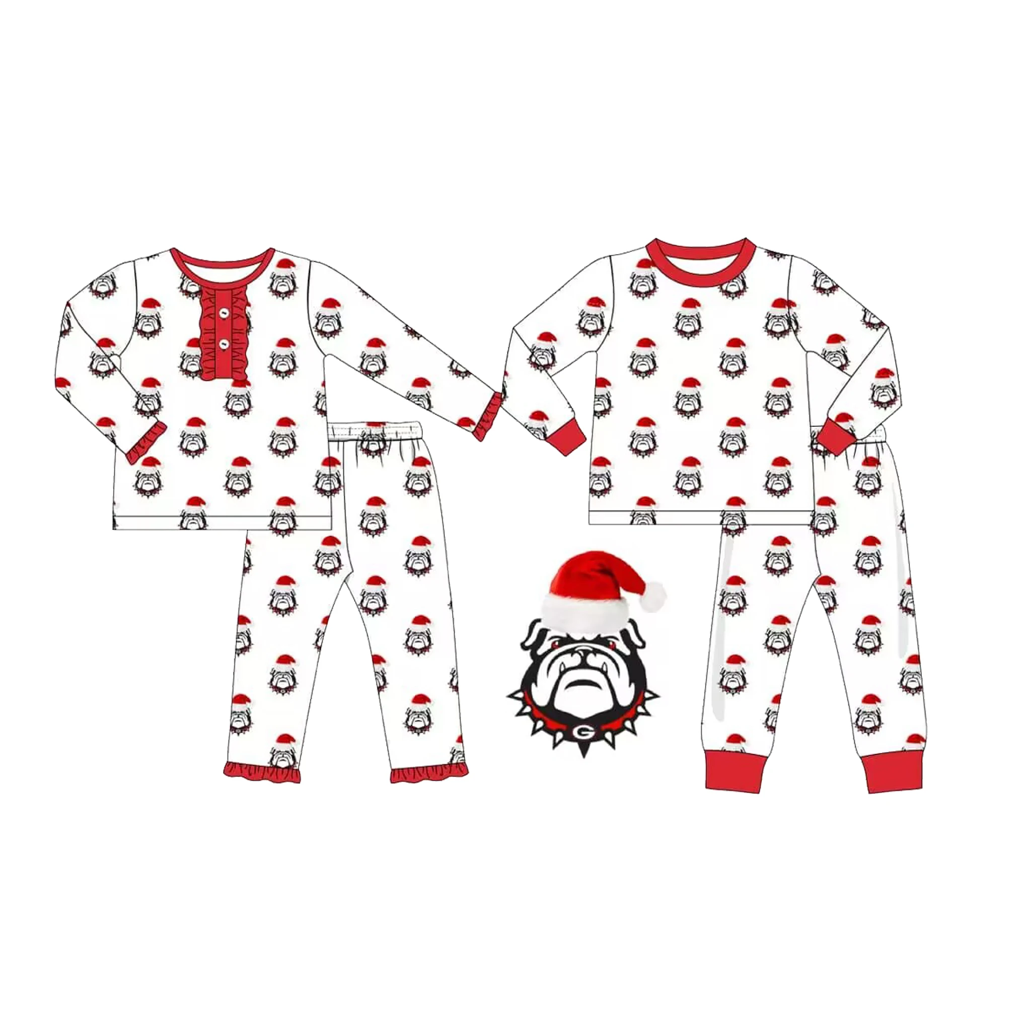 New family Christmas pajamas outfits school uniforms team sleepwear girls clothes boys pajamas sets