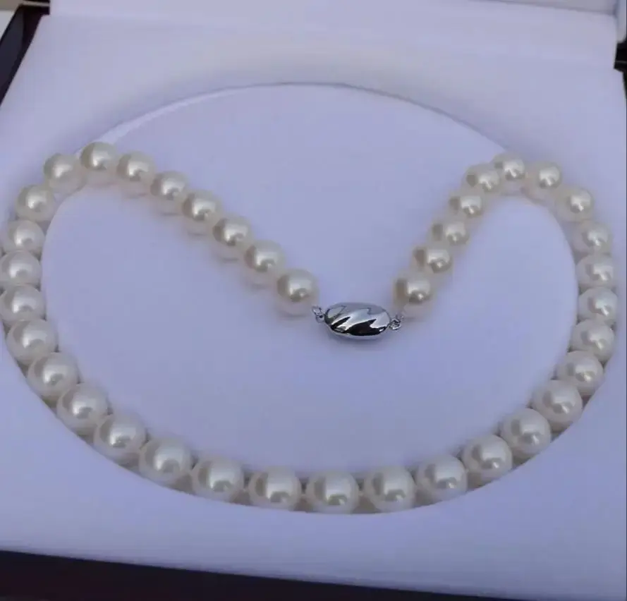 

Fashion jewelry Fine Jewelry natural pearl 11-12mm round very bright light Pearl necklace