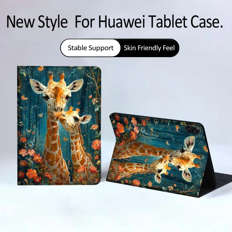 

Cartoon Giraffe Anime For Huawei MatePad Pro Air 12 X Honor Pad 8 V8 9 13 GT GT2 3 12.6 13.3 Inch Tablet Case