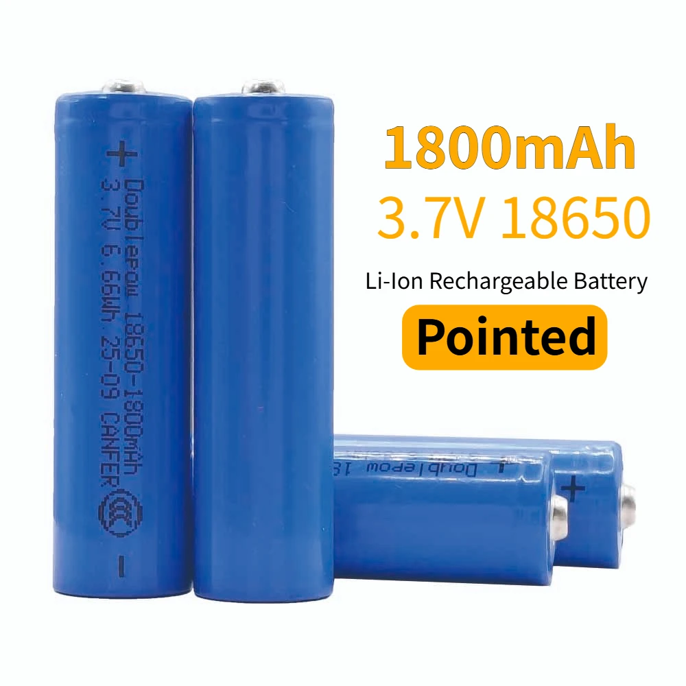 

10 шт., 1800 мАч, 3,7 В, 18650, литий-ионная аккумуляторная батарея для фонарика, небольшой вентилятор, игрушечный радио, Bluetooth-динамик, высококачественные батареи