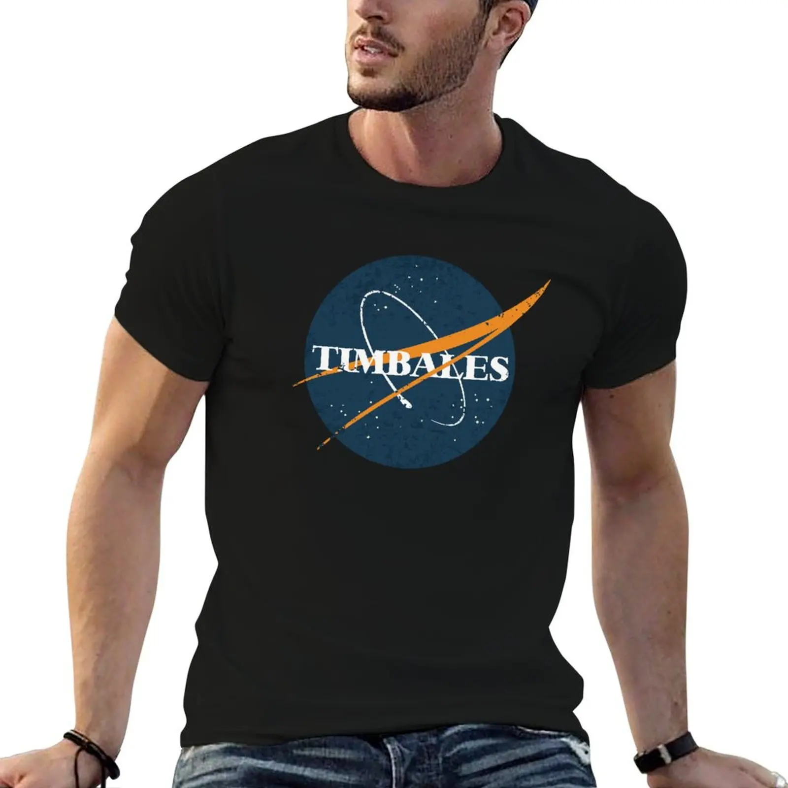 Camiseta Timbales Space Vintage, camisetas de algodón para hombre, camiseta 100% de algodón para hombre, camiseta de anime de alta calidad