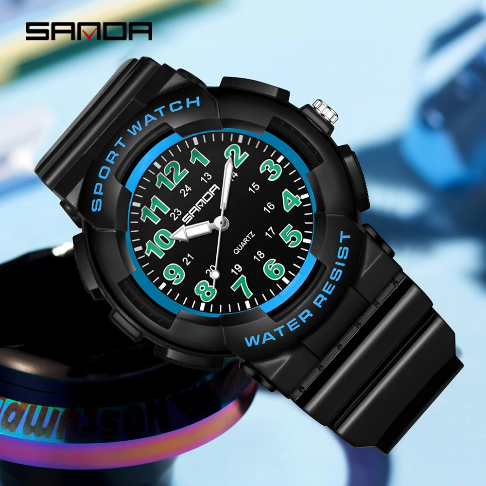 

SANDA New 6316 Fashion Men's and Women's Electronic Watch Multi functional Waterproof Fashion Student Electronic Watch-1