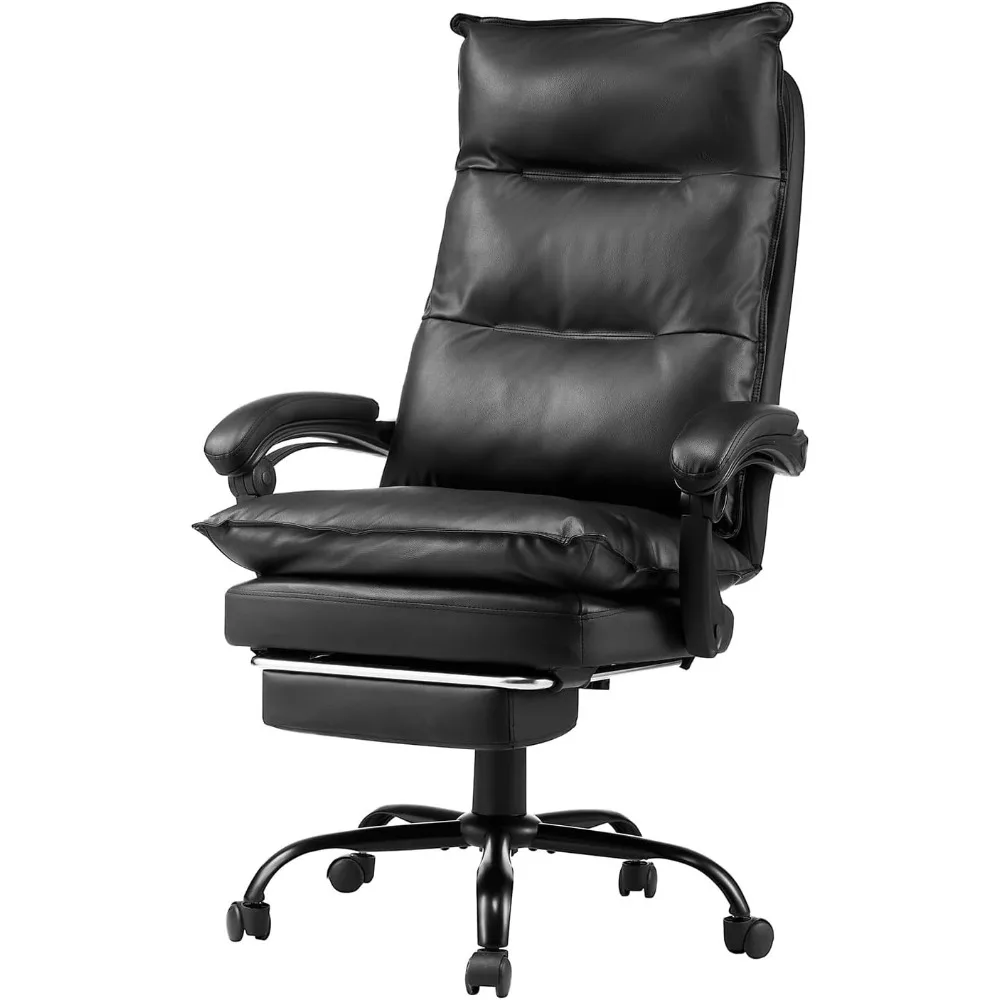 

Executive Office Chair with Footrest, 400lb Capacity Office Chair with Lumbar Pillow, Heavy Duty Ergonomic Chair, Height A