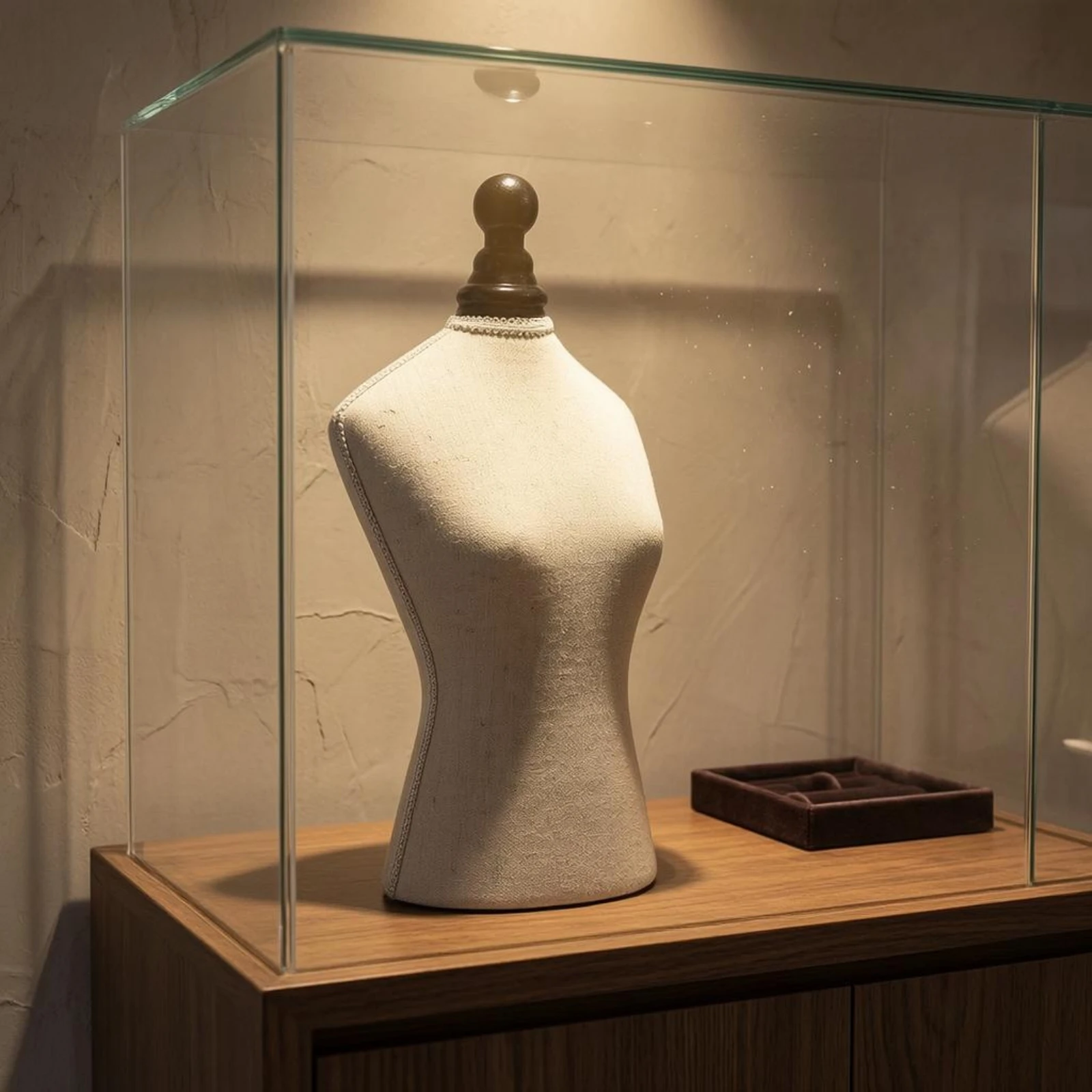 

Necklace Display Bust Padded Linen Material Display Bust White Soft Anti-Scratch Surface