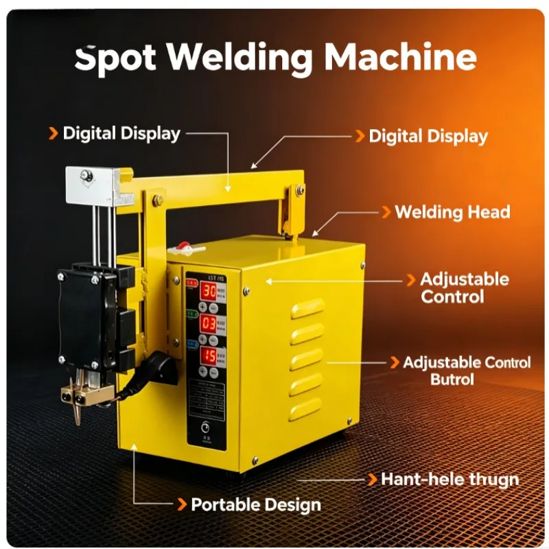 Mini 18650 Battery Spot Welder Foot Pedal Automatic Press Down Welding Machine for Nickel Strip Household 220V Battery Pack